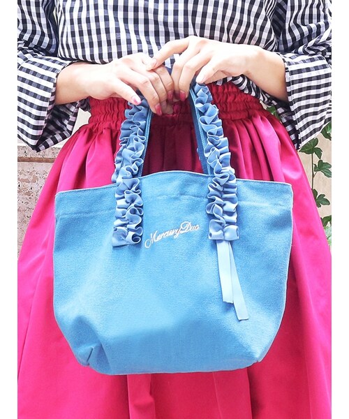 Mercuryduo マーキュリーデュオ の フリルハンドルキャンバスランチトートbag バッグ Wear