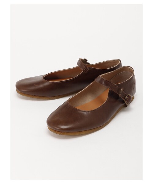 Samansa Mos2（サマンサ モスモス）の「ゴートレザー ワンストラップバレエ（シューズ・ブラック/ブラウン・M/L）」の8枚目の写真