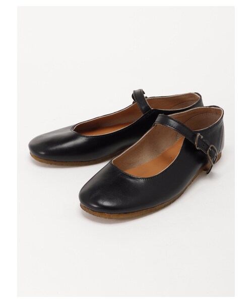 Samansa Mos2（サマンサ モスモス）の「ゴートレザー ワンストラップバレエ（シューズ・ブラック/ブラウン・M/L）」の7枚目の写真