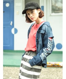 E hyphen world gallery | ダメージ加工デニムGジャン(ジャケット/アウター)