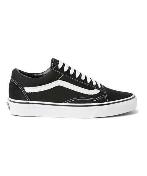 VANS（バンズ）の「Vans Old Skool Leather-Trimmed Canvas And Suede Sneakers（スニーカー・メンズ・Black・UK11/UK9.5/UK10/UK8.5/UK7/UK8/UK9/UK7.5/UK5/UK6）」の4枚目の写真