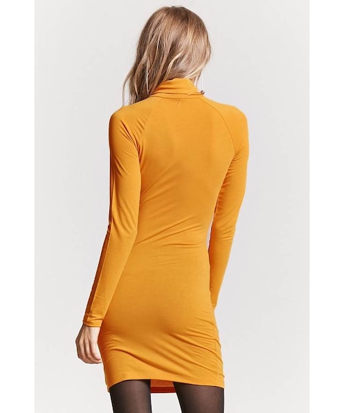 FOREVER 21（フォーエバー トゥエンティーワン）の「FOREVER 21 Turtleneck Bodycon Dress（ワンピース・レディース・Black/Gold/Pink/Blue・Small/Medium/Large）」の7枚目の写真