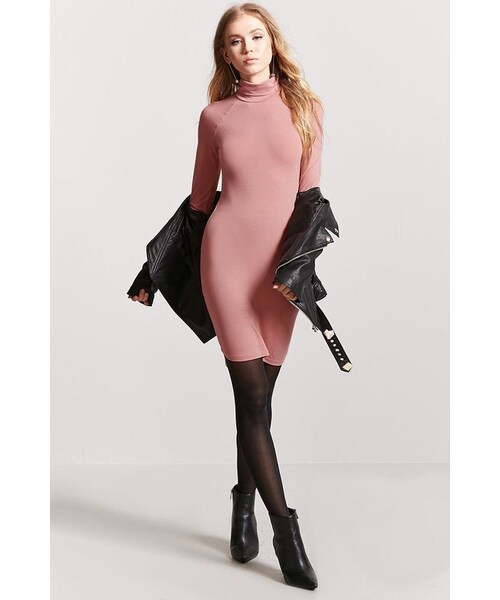 FOREVER 21（フォーエバー トゥエンティーワン）の「FOREVER 21 Turtleneck Bodycon Dress（ワンピース・レディース・Black/Gold/Pink/Blue・Small/Medium/Large）」の13枚目の写真