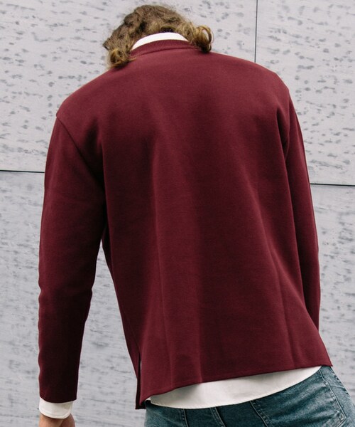 LIDNM(リドム)の「ミラノリブオフショルダーニット(ニット/セーター・メンズ・ダークチェリー・S, M, L)」の5枚目の写真