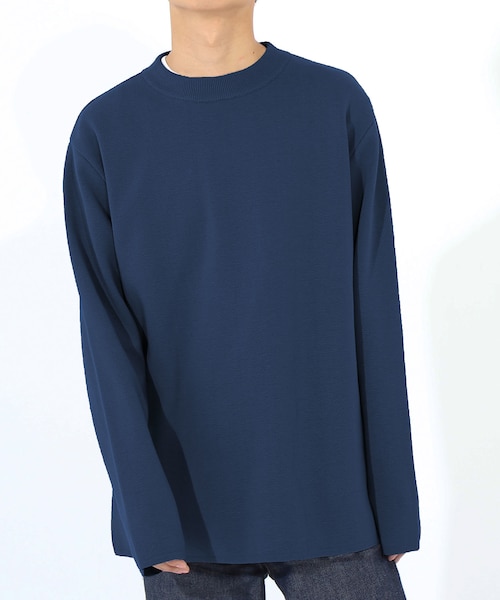 LIDNM（リドム）の「ミラノリブオフショルダーニット（ニット/セーター・メンズ・オーシャンブルー・S, M, L）」の2枚目の写真