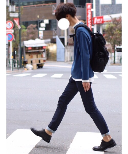 LIDNM（リドム）の「ミラノリブオフショルダーニット（ニット/セーター・メンズ・オーシャンブルー・S, M, L）」の7枚目の写真