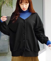 DHOLIC | パフスリーブVネックカーディガン(カーディガン/ボレロ)