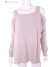 Bobon21 | 肩開きオーバーサイズニット-全３色-(ニット/セーター)