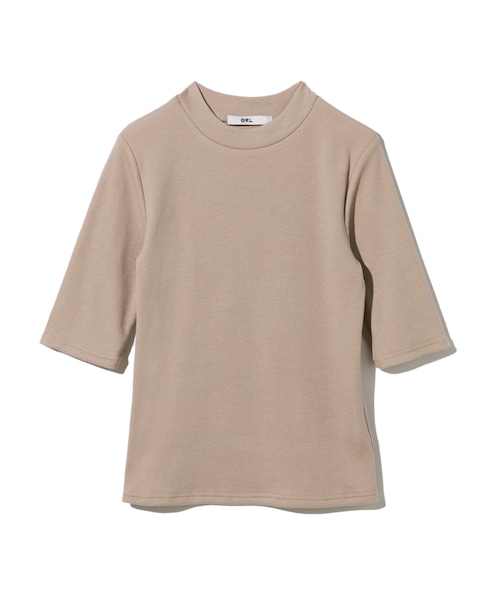 GRL（グレイル）の「5分袖テレコトップス（Tシャツ/カットソー・レディース・ブラック/ネイビー/オフホワイト/ボルドー/レッド/ブルー/ピンク/グレー/ベージュ・M）」の4枚目の写真