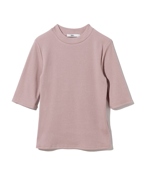 tシャツ パールコットテレコ7分袖クルー レディース GRL（グレイル）の「5分袖テレコトップス（Tシャツ/カットソー