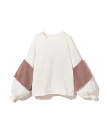 GRL | ファー切替ボリュームスリーブスエットトップス(Tシャツ/カットソー)