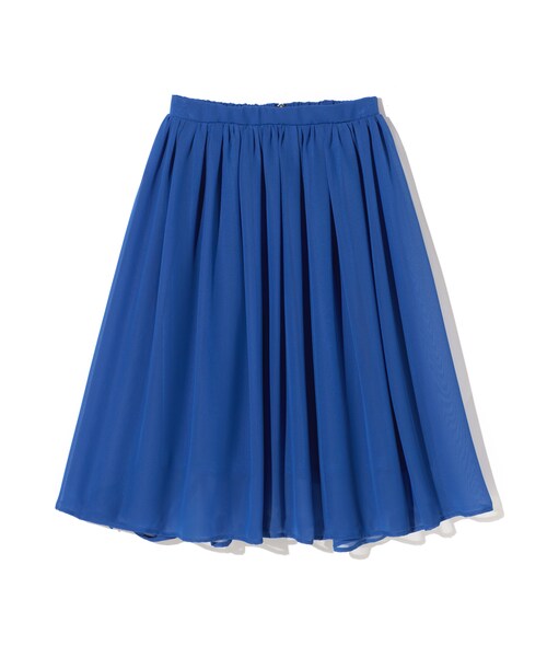 GRL（グレイル）の「シフォンフレアスカート（スカート・レディース・ブラック/レッド/ブルー/ピンク/グリーン/ネイビー/パープル/ボルドー/ブルーグリーン/マスタード/ピンクベージュ/ライトグレー/ダークオレンジ/濃いピンク・M）」の4枚目の写真