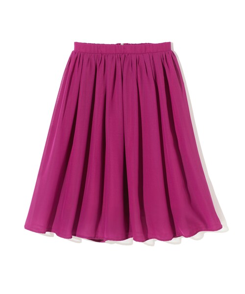 GRL（グレイル）の「シフォンフレアスカート（スカート・レディース・ブラック/レッド/ブルー/ピンク/グリーン/ネイビー/パープル/ボルドー/ブルーグリーン/マスタード/ピンクベージュ/ライトグレー/ダークオレンジ/濃いピンク・M）」の7枚目の写真