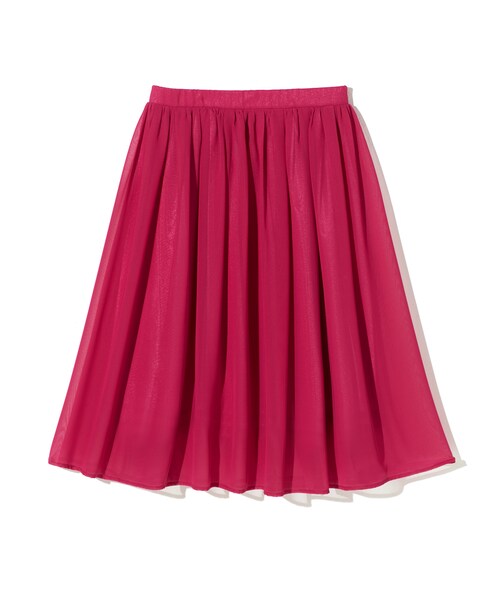 GRL（グレイル）の「シフォンフレアスカート（スカート・レディース・ブラック/レッド/ブルー/ピンク/グリーン/ネイビー/パープル/ボルドー/ブルーグリーン/マスタード/ピンクベージュ/ライトグレー/ダークオレンジ/濃いピンク・M）」の11枚目の写真