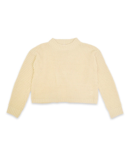 flower(フラワー)の「charming back knit ~チャーミングバックニット(ニット/セーター・レディース・ivory/brown/blue・FREE)」の1枚目の写真