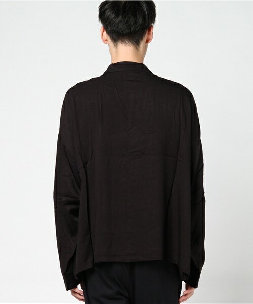 unrelaxing(アンリラクシング)の「オーバーサイズ開襟シャツ ビッグシルエットシャツ(シャツ/ブラウス・メンズ・ブラック/ベージュ/ネイビー/ピンク/ワイン・FREE)」の7枚目の写真