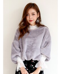 KORMARCH | フェイクファークロップトップス(ニット/セーター)