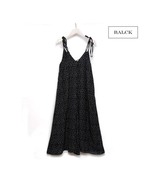 Sheson（シーズン）の「Sheson(シーズン)ドット柄オールインワン（サロペット/オーバーオール・レディース・イエロー/ブラック・FREE）」の2枚目の写真