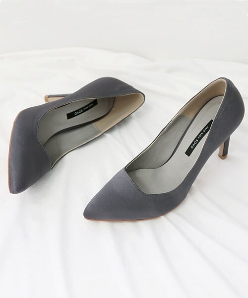 SOVOMALLの「 ポインテッドトゥピンヒールパンプス（パンプス・レディース・スエードピンク/ブラック/ブルー/グレー/モダンブラウン/カーキ/モダンピンク/ワイン・220～255㎜）」の2枚目の写真