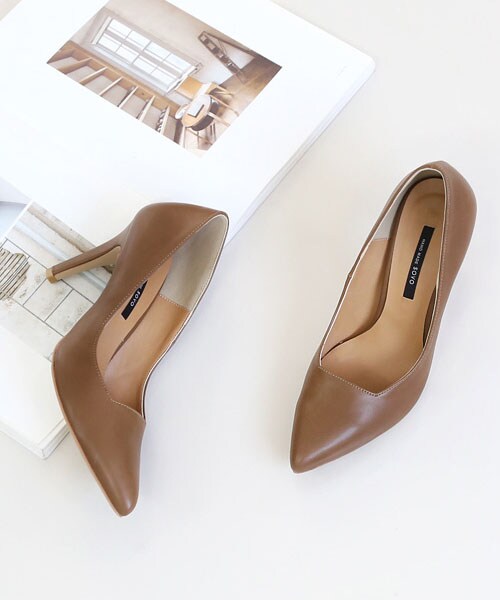 SOVOMALLの「 ポインテッドトゥピンヒールパンプス（パンプス・レディース・スエードピンク/ブラック/ブルー/グレー/モダンブラウン/カーキ/モダンピンク/ワイン・220～255㎜）」の3枚目の写真