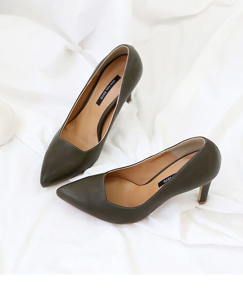 SOVOMALLの「 ポインテッドトゥピンヒールパンプス（パンプス・レディース・スエードピンク/ブラック/ブルー/グレー/モダンブラウン/カーキ/モダンピンク/ワイン・220～255㎜）」の4枚目の写真