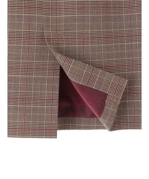 31 Sons de mode（トランテアン　ソン　ドゥ　モード）の「チェック柄タイトスカート《予約アイテム》（スカート・レディース・モデル身長:171cm/ブラウン/グレー・36/38）」の14枚目の写真