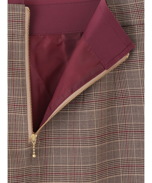 31 Sons de mode（トランテアン　ソン　ドゥ　モード）の「チェック柄タイトスカート《予約アイテム》（スカート・レディース・モデル身長:171cm/ブラウン/グレー・36/38）」の15枚目の写真