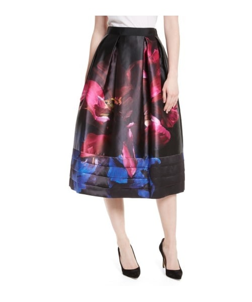 未使用　Ted Baker シフォンスカート 楽天市場】新品同様【中古】テッドベーカー TED BAKER 黒 耀き黒