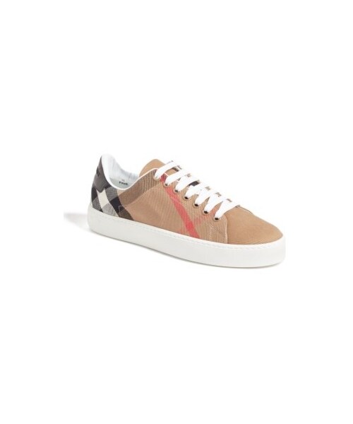 burberry women's check lace up sneakers