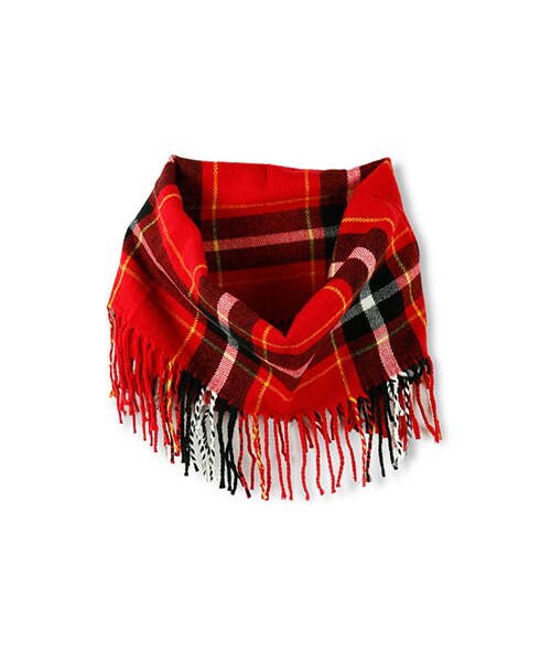 BRANSHES（ブランシェス）の「チェックフリンジスヌード（ストール/ショール・キッズ・ネイビーブルー/レッド/グリーン・フリー/フリー	）」の3枚目の写真