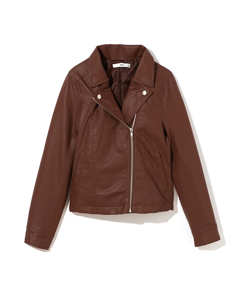 GRL（グレイル）の「ライダースジャケット（ライダースジャケット・レディース・ブラック/ブラウン/キャメル/グレージュ・S）」の4枚目の写真