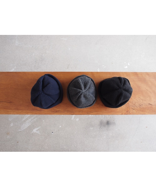 morno(モーノ)の「morno〈モーノ〉 COOMARAM KNIT CAP ORANGE/NAVY/CHARCOAL/BLACK(ニットキャップ/ビーニー・メンズ・その他)」の2枚目の写真