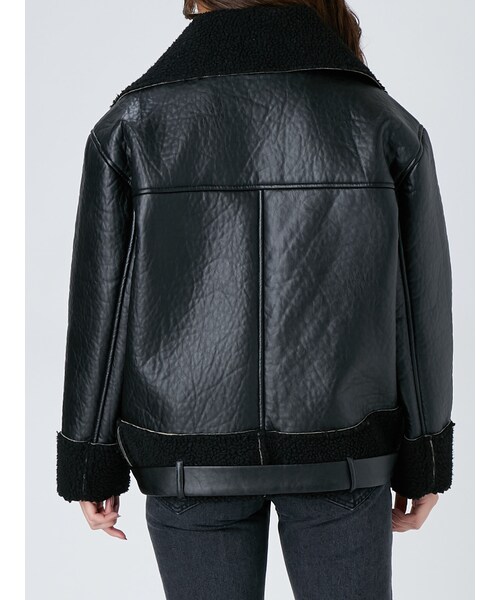 FLOVE(フローブ)の「フェイクムートンライダース(ジャケット/アウター・レディース・ライトグレー/ブラック/ブラウン・F)」の19枚目の写真