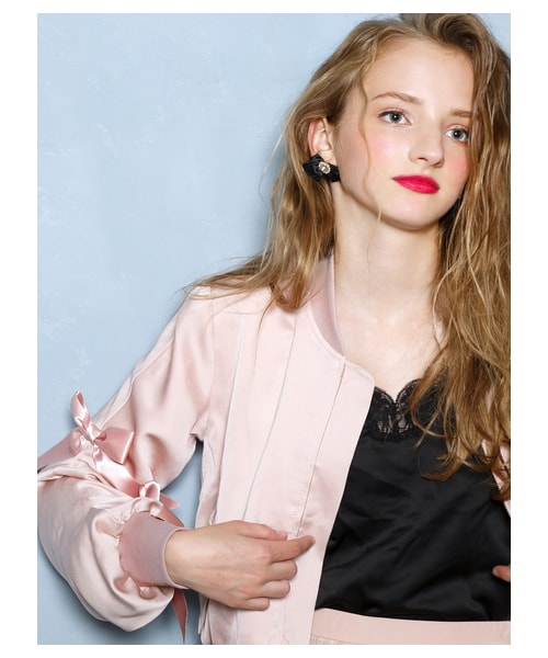 Maison de FLEUR（メゾンドフルール）の「Ribbon Sleeve MA-1（）」 - WEAR