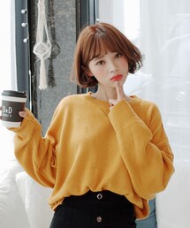 DHOLIC | ネックアイレットニットプルオーバー(ニット/セーター)