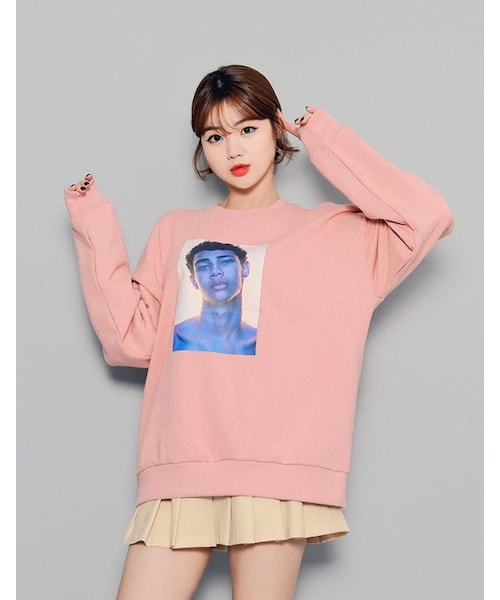 HOTPING（ホッピン）の「メンズプリントプルオーバー（その他トップス・レディース・ブラック/ホワイト/ピンク/グレー・フリーサイズ）」の4枚目の写真