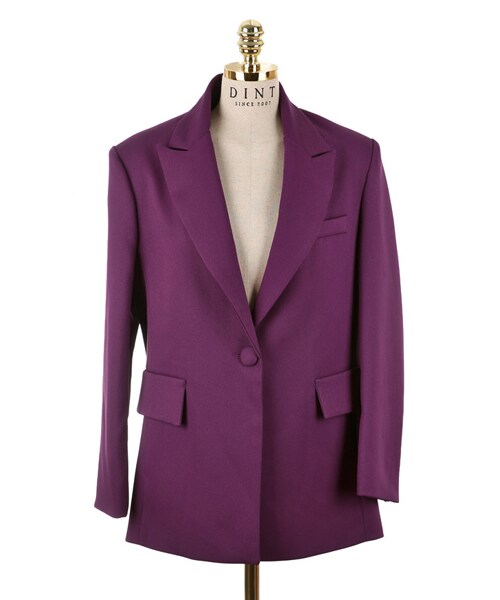 DINT（ディント）の「のヘッドよりカラーチップジャケット（テーラードジャケット・レディース・Purple/Brown・one(44~66size)）」の3枚目の写真