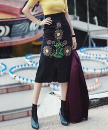 DINT | 運転フラワー刺繍スリットスカート(スカート)