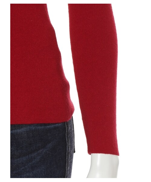 FRAY I.D（フレイアイディー）の「スカラップＶニットトップス（ニット・レディース・PBEG/RED/BLK・F）」の9枚目の写真