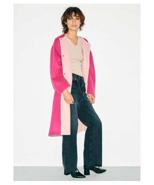 FRAY I.D（フレイアイディー）の「スカラップＶニットトップス（ニット・レディース・PBEG/RED/BLK・F）」の12枚目の写真