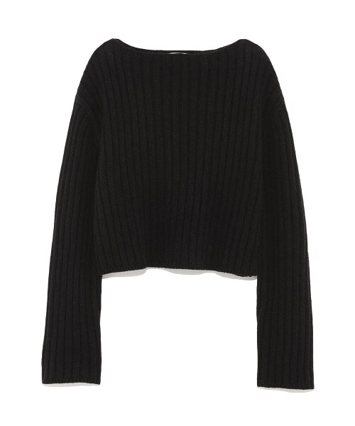 FRAY I.D（フレイアイディー）の「ワイドリブショートニット（ニット・レディース・GRY/RED/BLK・F）」の4枚目の写真