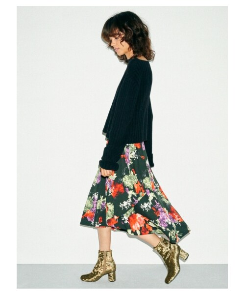 FRAY I.D（フレイアイディー）の「ワイドリブショートニット（ニット・レディース・GRY/RED/BLK・F）」の12枚目の写真