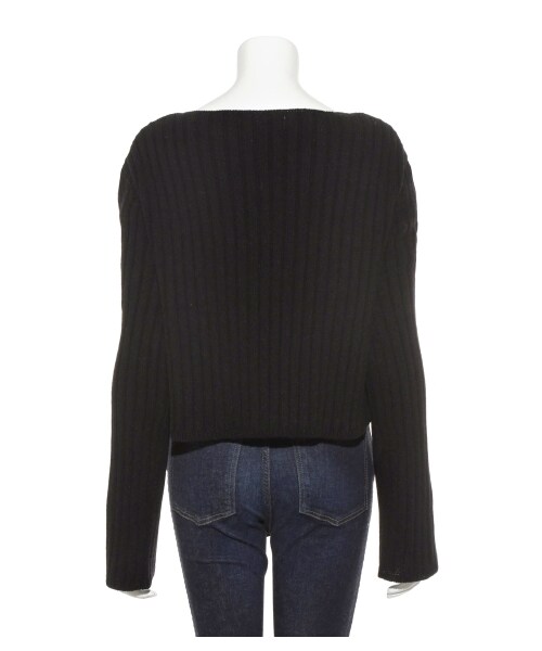 FRAY I.D（フレイアイディー）の「ワイドリブショートニット（ニット・レディース・GRY/RED/BLK・F）」の6枚目の写真