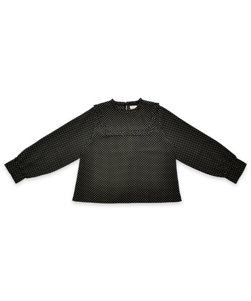 flower（フラワー）の「lovely dot blouse ～ﾗｳﾞﾘｰﾄﾞｯﾄﾌﾞﾗｳｽ（シャツ/ブラウス・レディース・white/black・FREE）」の2枚目の写真