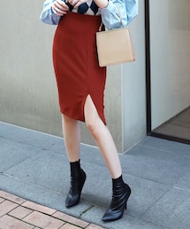 DHOLIC | 5COLORSスリットヘムミディスカート(スカート)