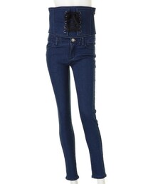 BARAK | コルセット付きスキニーデニム(デニムパンツ)