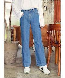 HOTPING | バックゴムストレートフィットデニムパンツ(デニムパンツ)