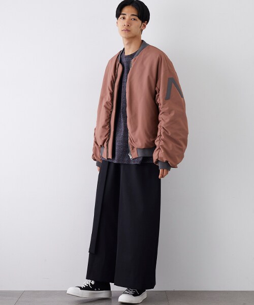 LAD MUSICIAN（ラッドミュージシャン）の「バックロゴMA-1（その他・メンズ・BLK/PNK・42/44）」の3枚目の写真