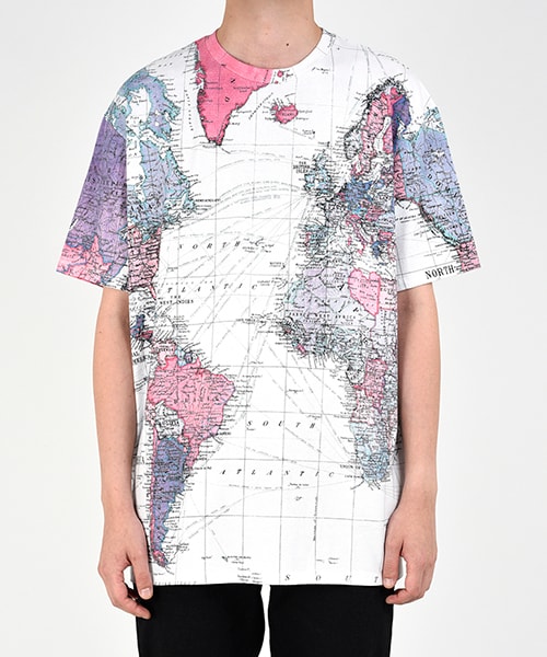 LAD MUSICIAN（ラッドミュージシャン）の「地図柄ビッグTEE（）」 - WEAR