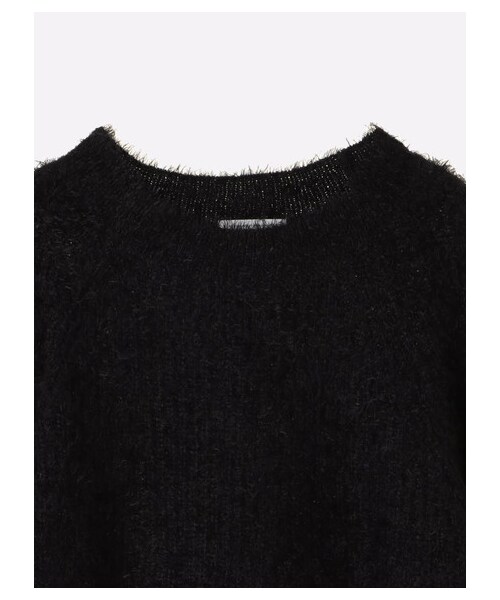 E hyphen world gallery（イーハイフンワールドギャラリー）の「袖ボリュームフェザーニットプルオーバー（トップス・ブラック/ピンク/ライトベージュ/サックスブルー・F）」の3枚目の写真